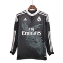 Camisa Retrô Real Madrid Manga Longa III Third Adidas 2014/15 Masculino Preto