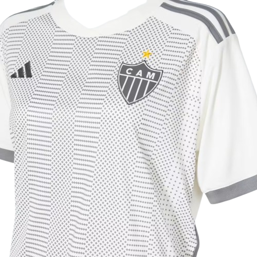Camisa Atlético Mineiro Fora 24/25 - Versão Feminina Baby Look Branca