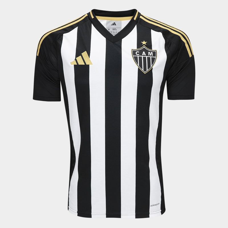 Camisa Atlético Mineiro Titular 25/26 - Versão Torcedor Preto e Branco